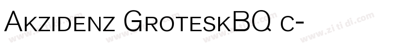 Akzidenz GroteskBQ c字体转换